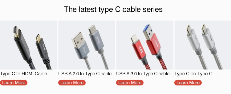 OEM Nylon Braid Type-C 3.1 Charging USB C Cable for Huawei Letv 2.0