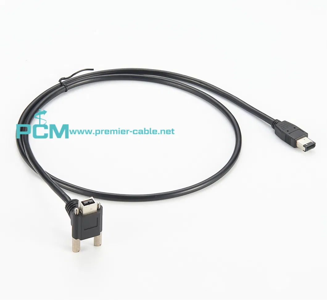 Cable Firewire 9 Pin Male 90&deg; Right Angle with Screw