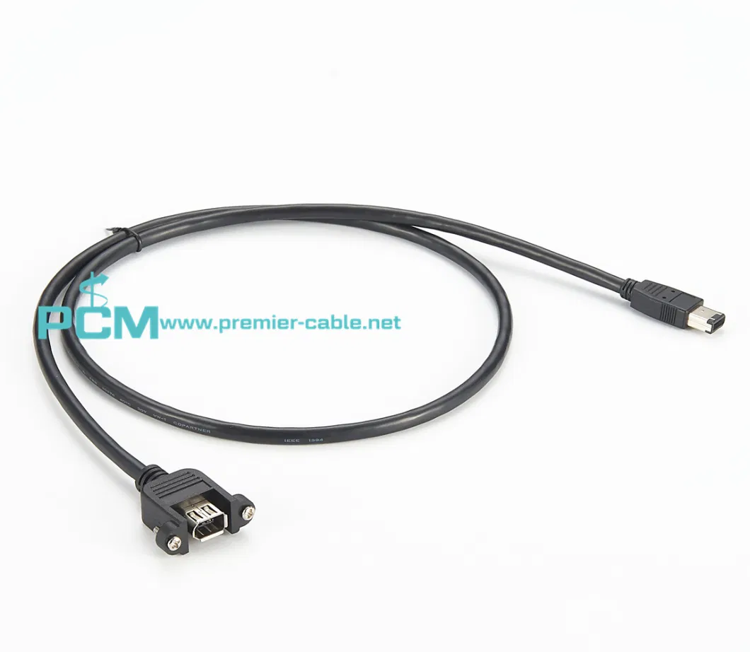 Firewire Panel Mount Extension Cable