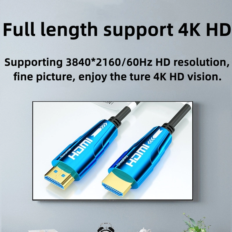 Aoc 4K HDMI Fiber Optic Cable Supports 4K@60Hz Ultra-High Bandwidth Transport Digital Single Mode Aoc HDMI for Projector