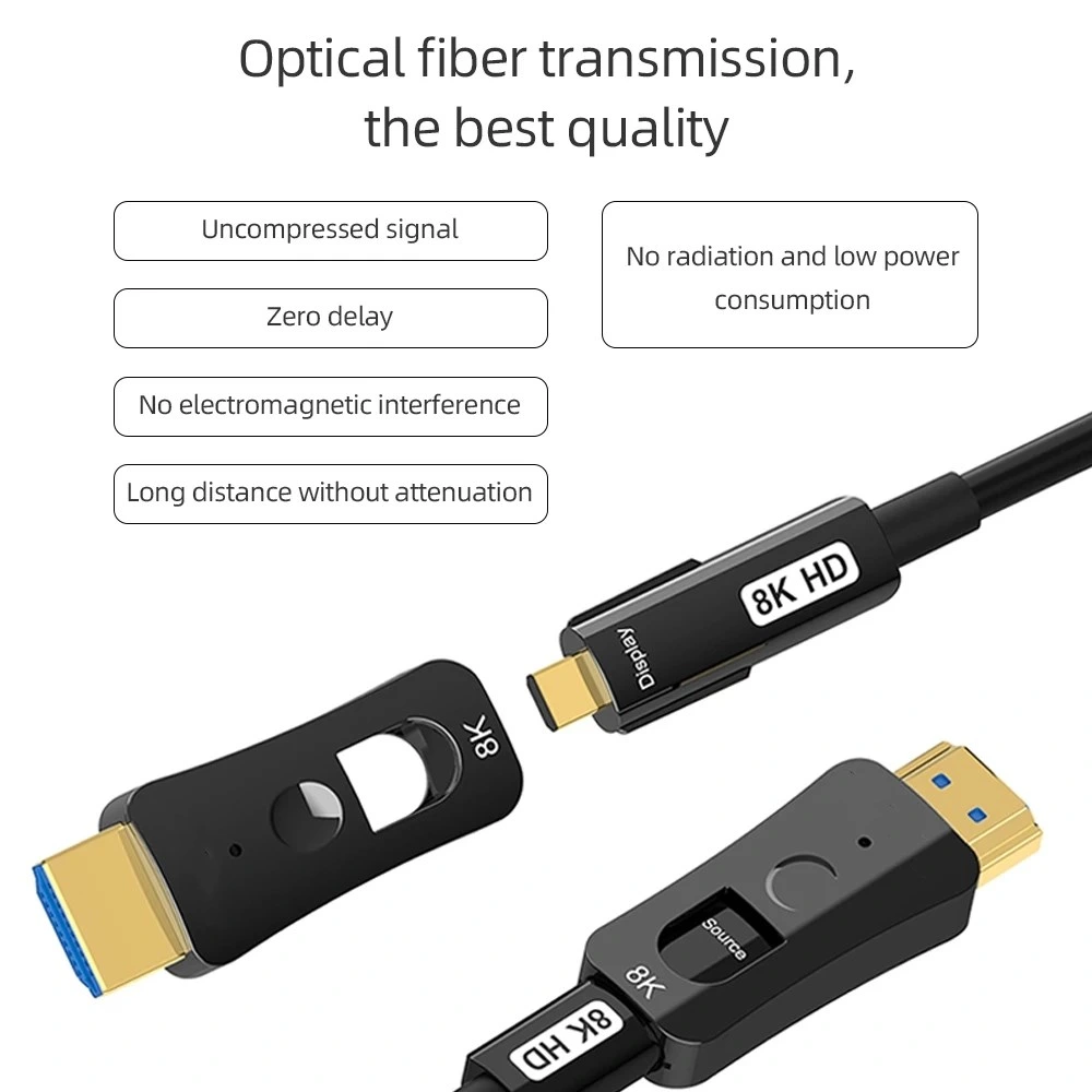 Fiber Optical HDMI Cable V2.1 Aoc HDMI-Micro HDMI L=35meter